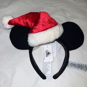 NEW!! Disney Mickey Mouse Santa Ear Headband for Adults